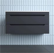 STYLE LINE Тумба подвесная "Остин" под раковину Фортуна 100 2 ящ графит эмаль PLUS ЛС-00002408