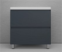 STYLE LINE Тумба напольная "Манхэттен 80" ЭМАЛЬ под ASTI 80 2 ящика PLUS графит ЛС-00002372