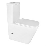 AZARIO Quadro Унитаз-компакт 340х605х810 напольный, безободковый, с быстросъемным сиденьем микролифт, дюропласт (AZ-2175-1) AZ-2175-1