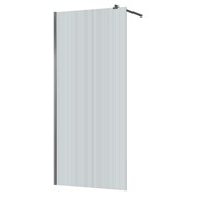 AZARIO Душевая перегородка Walk-in 900х1950 рифленое стекло 8 мм, профиль графит матовый (AZ-251-90-MGR-CRF) AZ-251-90-MGR-CRF