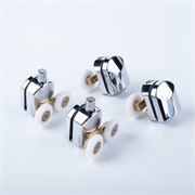 IDDIS Ролики 2 верхних, 2 нижних двойные, D=23 мм хром, стекло 4 мм (966D23C4DZ) 966D23C4DZ