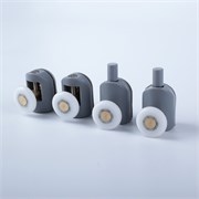 IDDIS Ролики 2 верхних, 2 нижних одинарные, D=23 мм серый, стекло 4 мм (966S23GR4DZ) 966S23GR4DZ