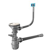 IDDIS Сифон бутылочный Optima Home 3.1/2x40мм, с выпуском, гофротрубой, отводом и переливом (900CVG1P10VD) 900CVG1P10VD