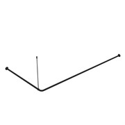 IDDIS Угловой карниз для ванной комнаты, 90-180 см, черный, , 060A200i14 060A200i14