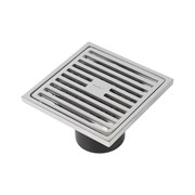 IDDIS Трап душевой, вертикальный выпуск, сухой затвор, 10х10см, хром матовый, , 980CV10SB3DDZ 980CV10SB3DDZ