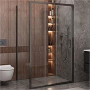 CEZARES Molveno Душевой уголок прямоугольный размер 120x90 см двери раздвижные профиль - оружейная сталь / стекло - прозрачное MOLVENO-AHF-31-120/90-C-GM-IV