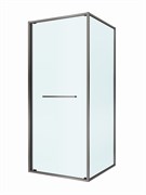 CEZARES Lux Душевой уголок квадратный двери раздвижные размер 90x90 см, цвет профиль - оружейная сталь / стекло - прозрачное LUX-A-FS-1-90-C-GM