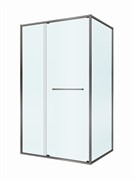 CEZARES Lux Душевой уголок прямоугольный двери раздвижные размер 120x100 см, цвет профиль - оружейная сталь / стекло - прозрачное LUX-AH-FS-11-120/100-C-GM