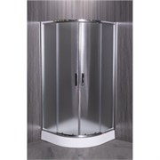 ESBANO Душевой уголок полукруглый размер 100x100 см профиль - хром / стекло - рифленое ESUGR8025