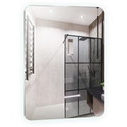 AZARIO Зеркало Шампань - Lite 600х800 открытая подсветка, сенсорный выключатель с функцией диммера, универсальный монтаж (LED-00003025) LED-00003025
