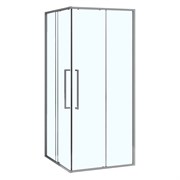 AZARIO Душевое ограждение SHANGHAI 900х900х1950 прозрачное стекло 6 мм, профиль графит матовый, двери раздвижные AZ-R43-90-MGR-CL