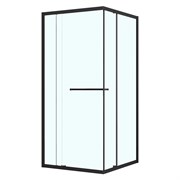 AZARIO Душевое ограждение MONAKO 1000х1000х1950 сдвижная дверь, прозрачное стекло 6 мм, профиль черный матовый (AZ-L47-100-MB-CL) AZ-L47-100-MB-CL