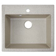 AZARIO Кухонная мойка Onda 565x505x200 искусственный мрамор, сифон в комплекте, цвет песочный (CS00105222) CS00105222