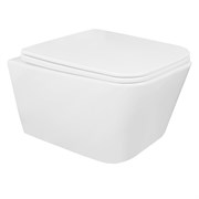 AZARIO Унитаз подвесной Loranto TALAS 360х520х290 безoбодковый в комплекте с быстросъемным сиденьем микролифт, дюропласт (87268) AZ-87268