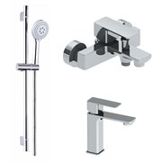 AZARIO Набор смесителей 3 в 1 для ванны CADEO, хром (AZ-15940501+AZ-15944501+AZ-15782010) AZ-15940501+AZ-15944501+AZ-15782010