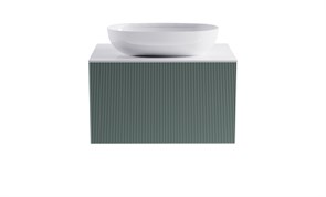 ASTRA-FORM Тумба подвесная М-40 70см 1ящ цв NCS S 3005-b80g мат/.волна, раковина Атрия бел гл., столешница Solid бел гл. 4631177713491