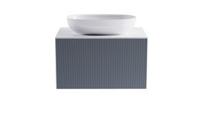 ASTRA-FORM Тумба подвесная М-40 70см 1ящ цв NCS S 3005-R80B мат./волна, раковина Атрия бел гл., столешница Solid бел гл. 4631177713507