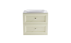 ASTRA-FORM Тумба подвесная Классик  70 с 2ящ RAL1013 мат. с раковиной Ретро бел гл. и столешницей Solid бел гл. 4631177714252
