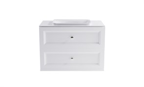 ASTRA-FORM Тумба подвесная Классик  90 с 2ящ белый мат. с раковиной Ретро бел гл. и столешницей Solid бел гл. 4631177714399