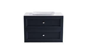 ASTRA-FORM Тумба подвесная Классик 100 с 2ящ RAL7024 мат. с раковиной Ретро бел гл. и столешницей Solid бел гл. 4631177714443