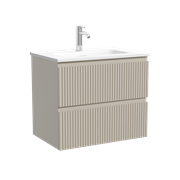 SANCOS Тумба подвесная Snob R 590х390х500, c двумя ящиками оснащенными доводчиками, Beige Soft , арт.SNR60/39CE SNR60/39CE