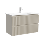 SANCOS Тумба подвесная Snob R 790х390х500, c двумя ящиками оснащенными доводчиками, Beige Soft , арт.SNR80/39CE SNR80/39CE