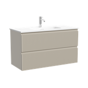 SANCOS Тумба подвесная Snob R 890х390х500, c двумя ящиками оснащенными доводчиками, Beige Soft , арт.SNR90/39CE SNR90/39CE