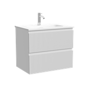 SANCOS Тумба подвесная Snob R 590х390х500, c двумя ящиками оснащенными доводчиками, Bianco, арт.SNR60/39W SNR60/39W