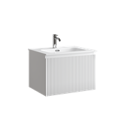 SANCOS Тумба подвесная Snob R 1.0 590х445х406, c одним ящиком оснащенным доводчиками, Bianco , арт. SNR1.060W SNR1.060W