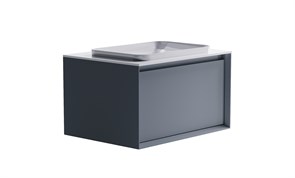 ASTRA-FORM Тумба подвесная Фрейм  70 с 1ящ NCS S 3005-R80B мат. с раковиной Антарес бел гл. и столешницей Solid бел гл. 4631177713750