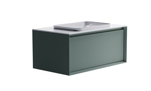 ASTRA-FORM Тумба подвесная Фрейм  90 с 1ящ NCS S 3005-b80g мат.с раковиной Антарес бел гл. и столешницей Solid бел гл. 4631177713866