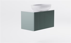 ASTRA-FORM Тумба подвесная М-40 Slim 70см 1ящ NCS S 3005-B80G мат./волна, раковина Атрия бел гл., столешница Solid бел гл. 4631177714467