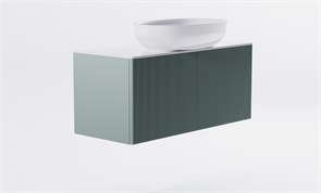 ASTRA-FORM Тумба подвесная М-40 Slim 100см 1ящ NCS S 3005-B80G мат./волна, раковина Атрия бел гл,столешница Solid бел гл. 4631177714641