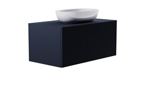 ASTRA-FORM Тумба подвесная М-40 90см 1ящ RAL7024  мат./волна, раковина Атрия бел гл, столешница Solid в цвете 4631177714863