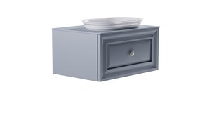 ASTRA-FORM Тумба подвесная Шарм 80см 1ящ NCS S 3005-R80B мат., раковина Шарм бел гл, столешница Solid в цвете 4631177715013