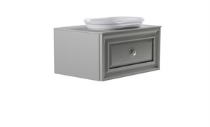 ASTRA-FORM Тумба подвесная Шарм 70см 1ящ NCS S 3502-y мат., раковина Шарм бел гл, столешница Solid в цвете 4631177714962