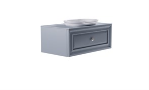ASTRA-FORM Тумба подвесная Шарм 90см 1ящ NCS S 3005-R80B мат., раковина Шарм бел гл, столешница Solid в цвете 4631177715075