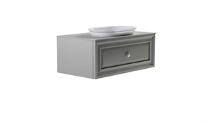 ASTRA-FORM Тумба подвесная Шарм 100см 1ящ NCS S 3502-y мат., раковина Шарм бел гл, столешница Solid в цвете 4631177715143
