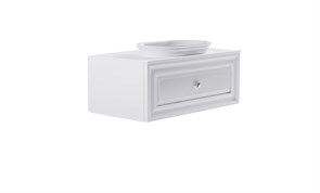 ASTRA-FORM Тумба подвесная Шарм 100см 1ящ матовый, раковина Шарм бел глянец и столешницей Solid бел матовый 4631177715174