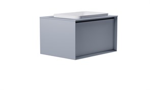 ASTRA-FORM Тумба подвесная Фрейм 80см 1ящ NCS S 3005-R80B мат., раковина Антарес бел гл, столешница Solid в цвете 4631177715259