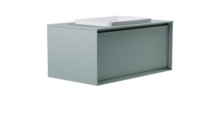 ASTRA-FORM Тумба подвесная Фрейм 90см 1ящ NCS S 3005-b80g мат., раковина Антарес бел гл, столешница Solid в цвете 4631177715303