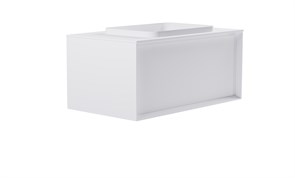 ASTRA-FORM Тумба подвесная Фрейм 100см 1ящ  белый мат., раковина Антарес бел глянц, столешница Solid белый мат. 4631177715419