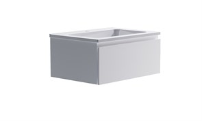 ASTRA-FORM Нижний шкаф Альфа 70 с 1 ящиком белый матовый + Раковина 