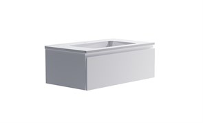 ASTRA-FORM Нижний шкаф Альфа 90 с 1 ящиком белый матовый +  Раковина 