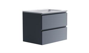 ASTRA-FORM Нижний шкаф Альфа 70 с 2 ящиками  серо-голубой (NCS S 3005-R80B матовый) + Раковина 