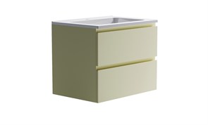 ASTRA-FORM Нижний шкаф Альфа 70 с 2 ящиками бежевый (RAL1013 матовый) + Раковина 