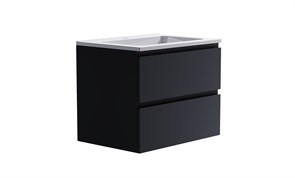 ASTRA-FORM Нижний шкаф Альфа 70 с 2 ящиками темно-серый (RAL7024 матовый) + Раковина 