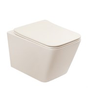 ABBER Унитаз Rechteck AC1201MBE подвесной светло-бежевый матовый, безободковый AC1201MBE