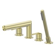 ABBER Смеситель Perfekte 316 AF8A13BG на борт ванны с лейкой, золото брашированное AF8A13BG