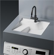 ABBER Раковина на стиральную машину встраиваемая снизу  Rechteck AC2224L белая AC2224L